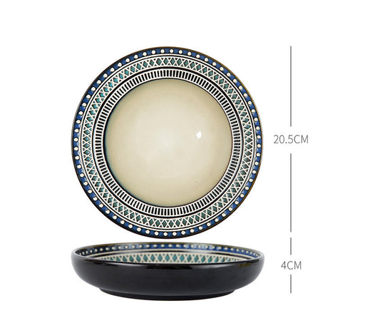 style: E - Painted Ceramic Eating Bowl Household Soup Bowl